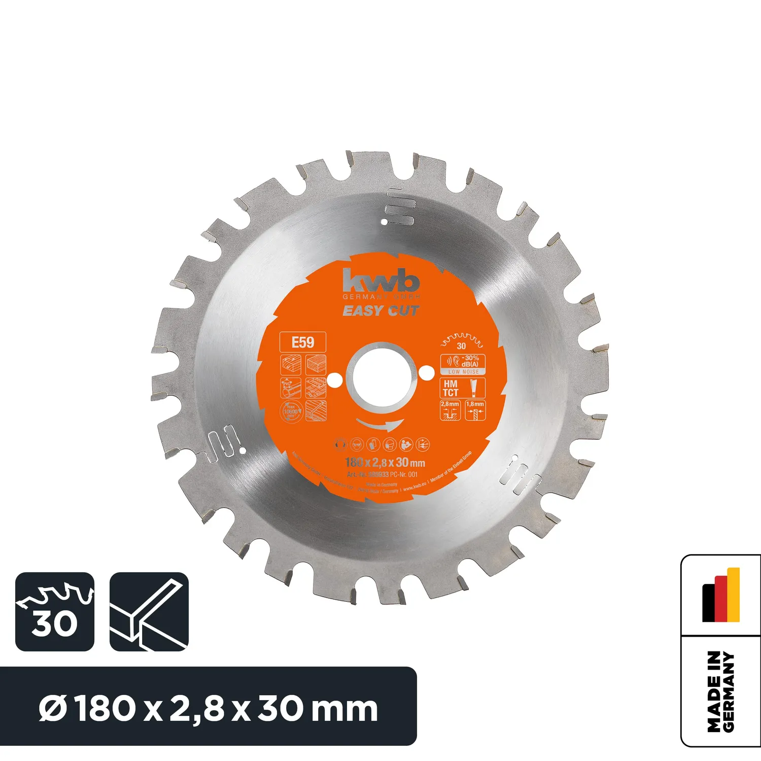 KWB 585933 lama circolare 180x30 mm 30 denti