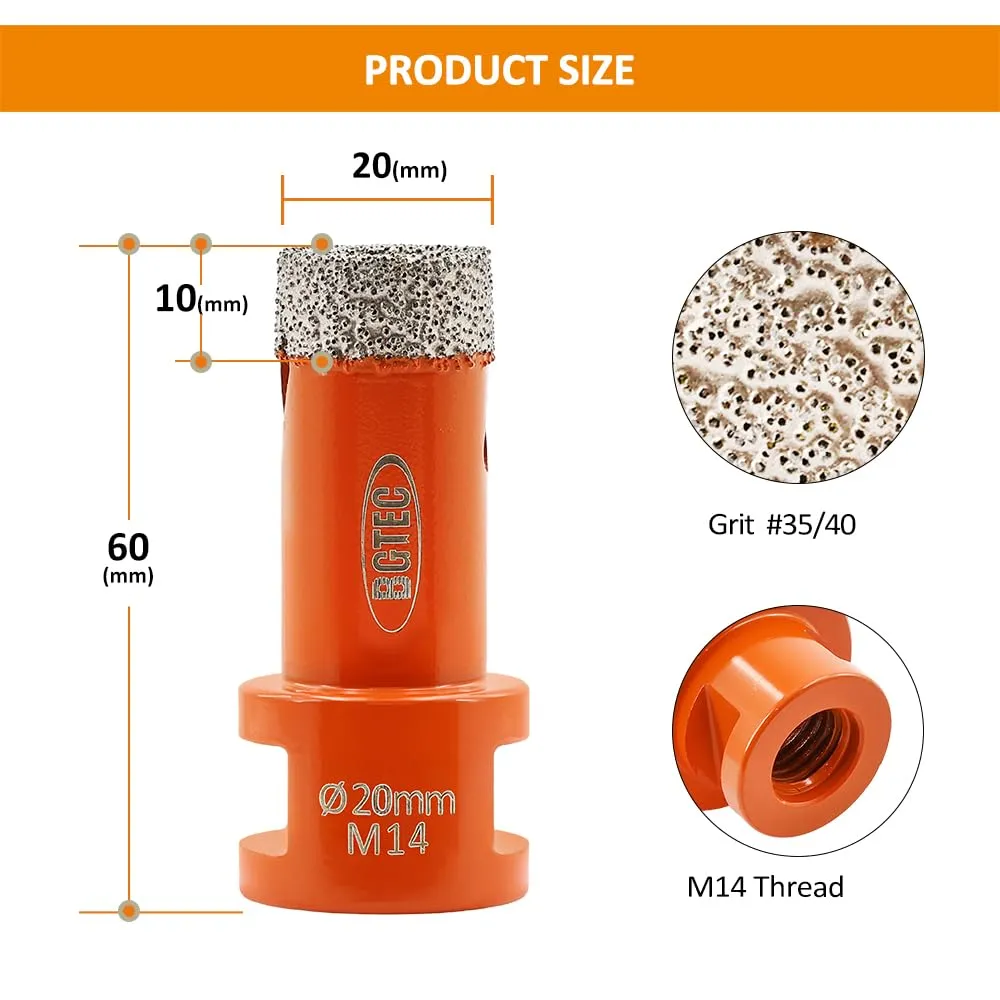 BGTEC M14 20 mm fresa a tazza diamantata per piastrelle