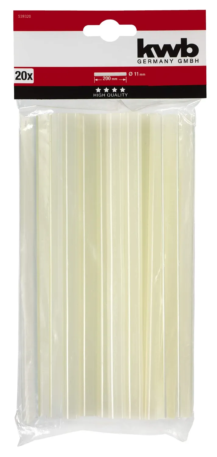 KWB 539320 stick colla a caldo 11x200 mm trasparenti 20pz