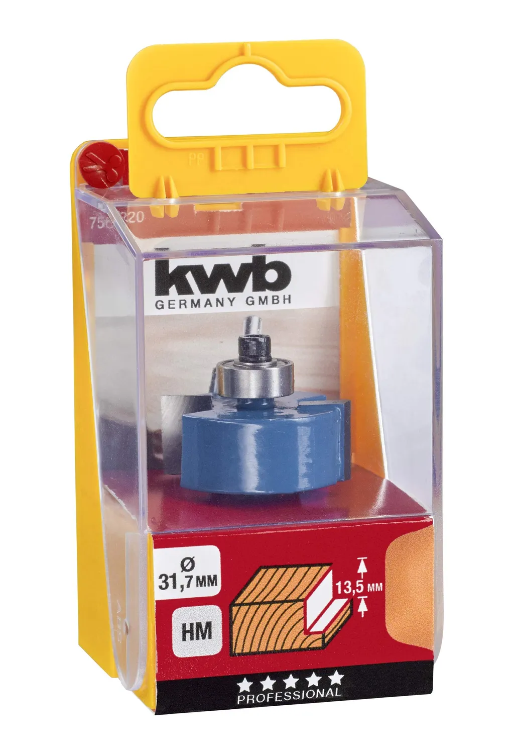 KWB 7562-20 Fresa HM legno 31,7 mm gambo 8 mm