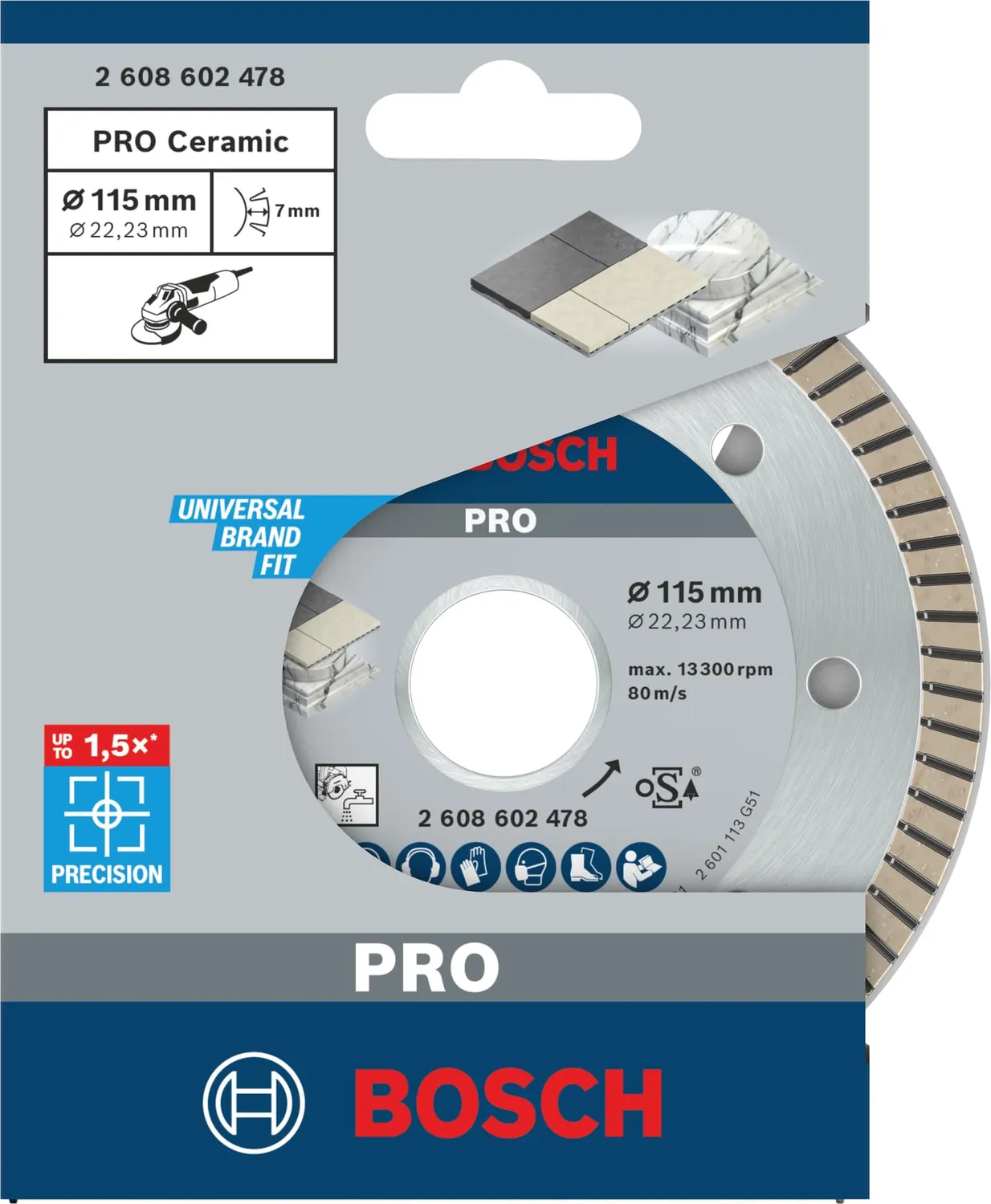 Bosch PRO Ceramic disco diamantato 115 mm per ceramica