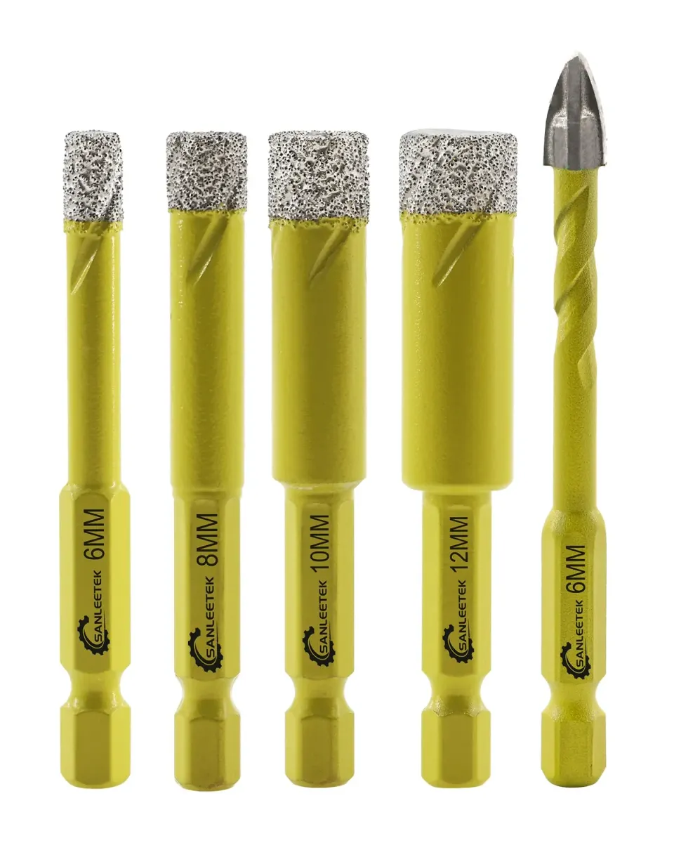 Sanleetek Set punte diamantate 6-12 mm gres marmo 5 pezzi