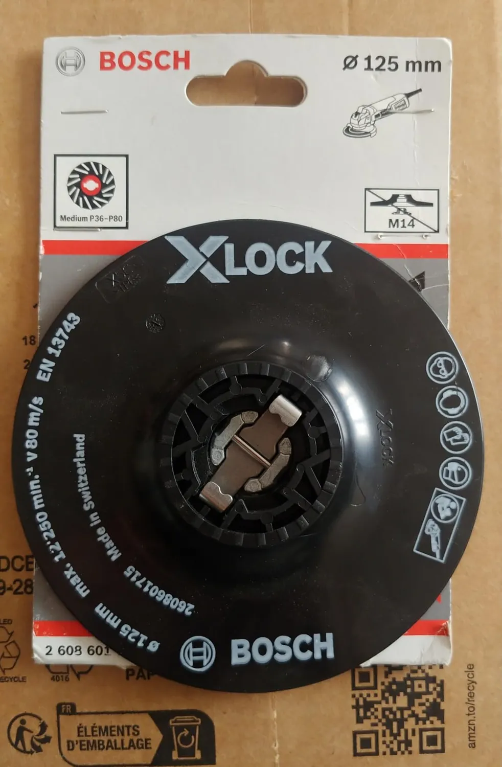 Bosch Expert PRO platorello X-Lock medio 125 mm levigatura