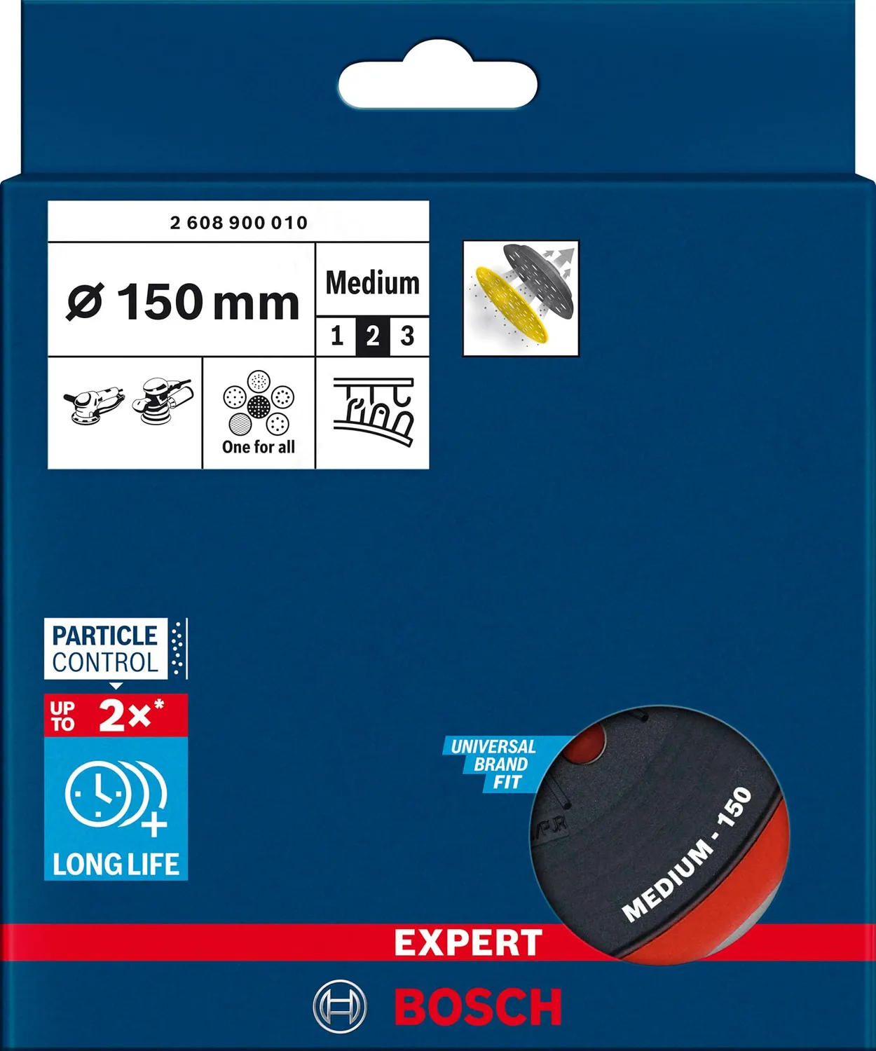 Bosch Expert Platorello Multiforo 150mm Medio Levigatrice