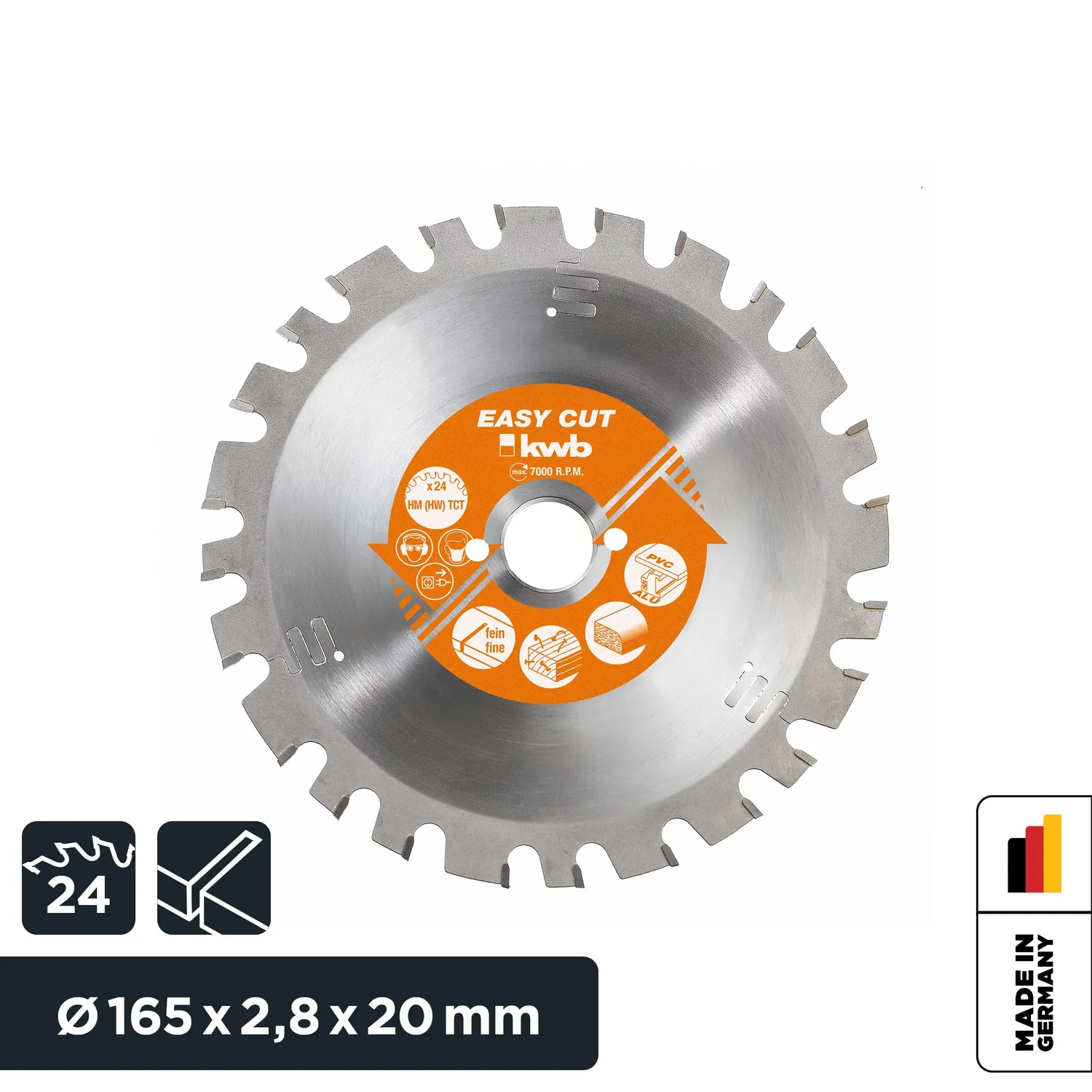 KWB 584833 lama circolare 165x20 mm 24 denti universale