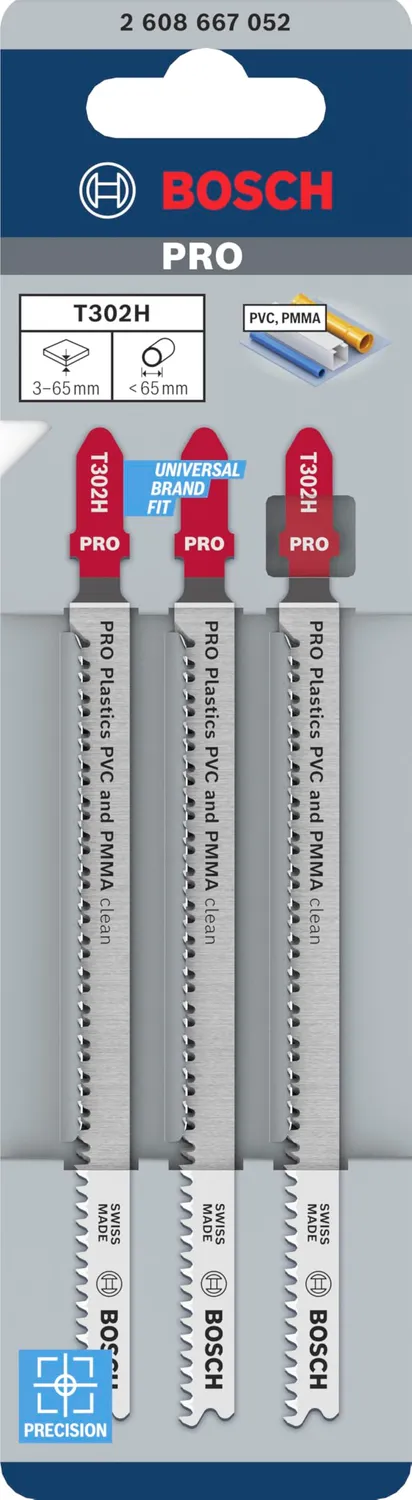 Bosch Expert PRO Plastics T302H lame seghetto 3 pz PVC