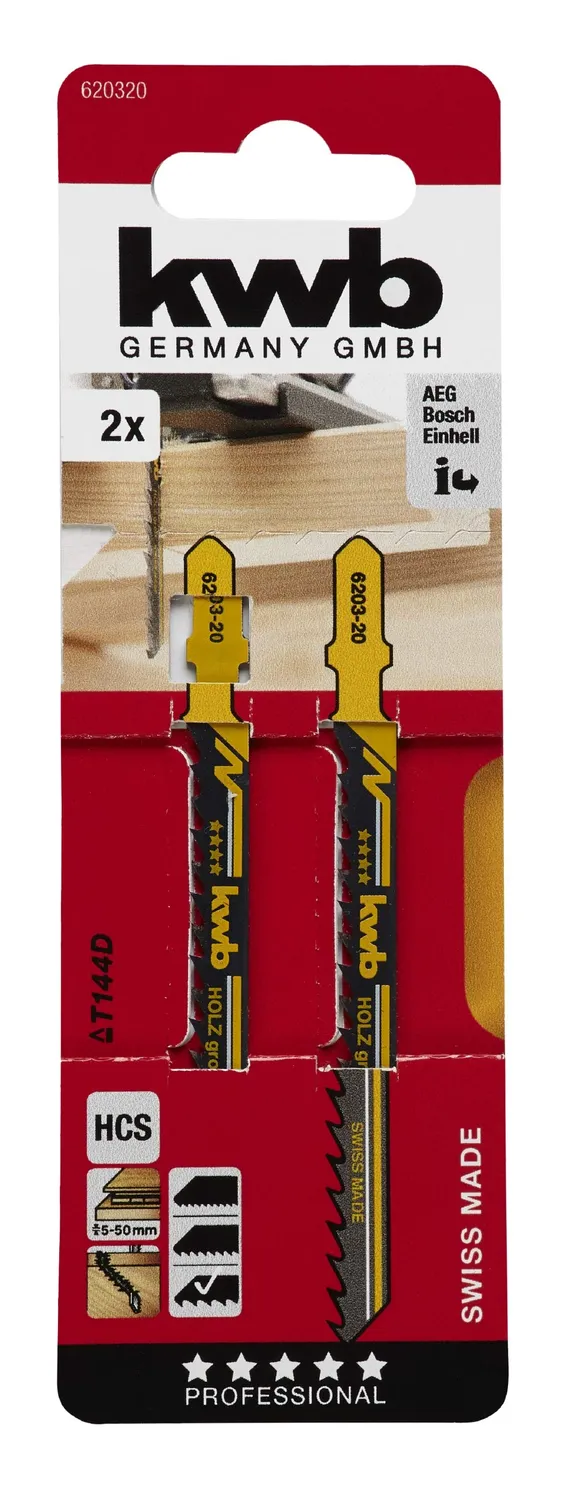 KWB 6203-20 lame seghetto alternativo legno T144D attacco T