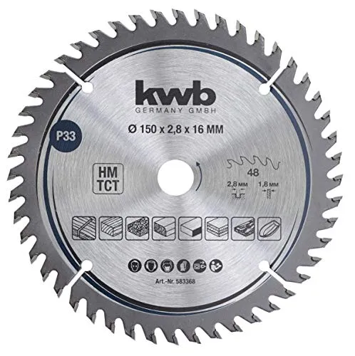 KWB lama sega circolare 150x16 mm taglio fine legno