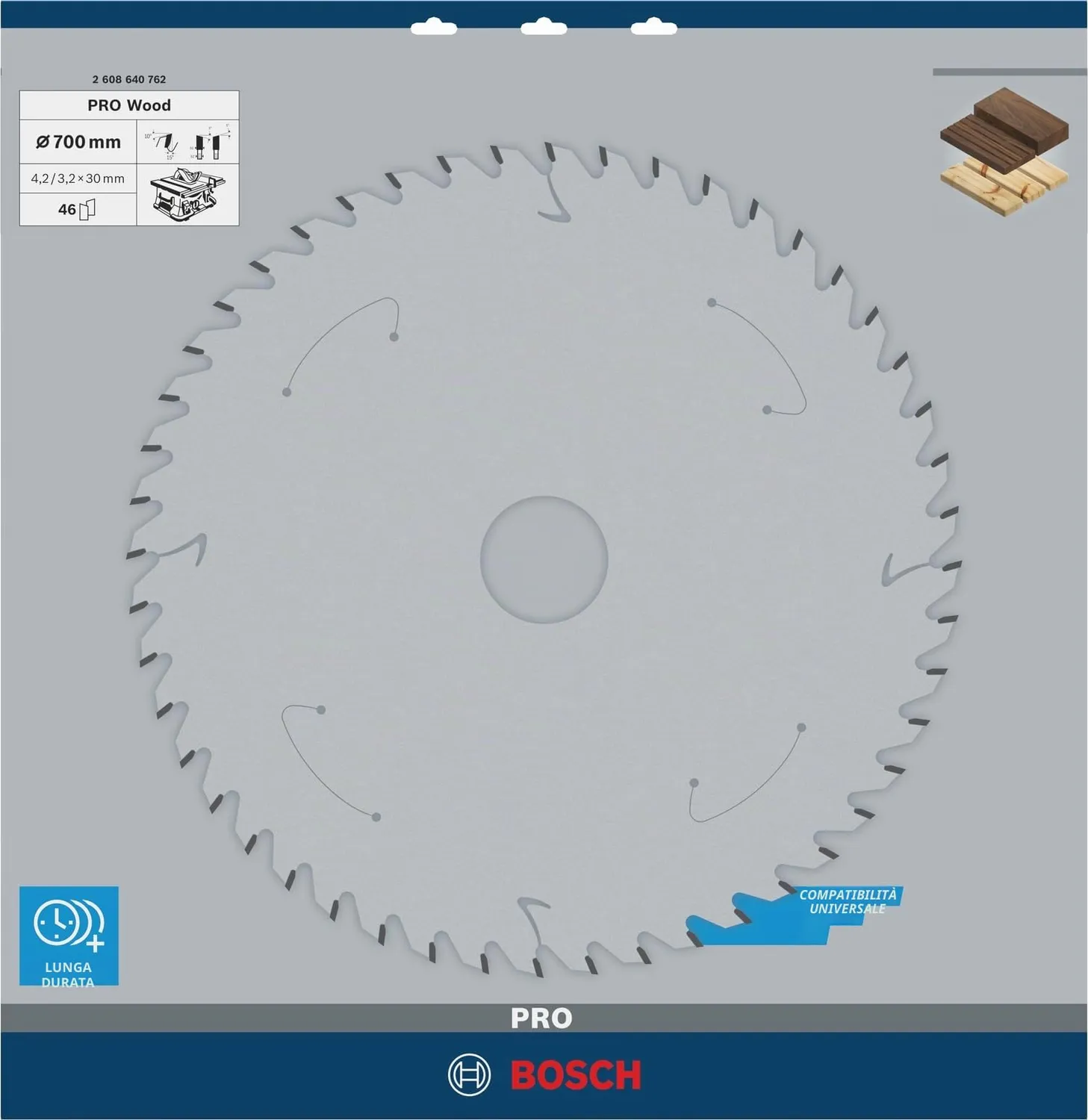 Bosch Expert PRO Wood lama circolare 700 mm per legno