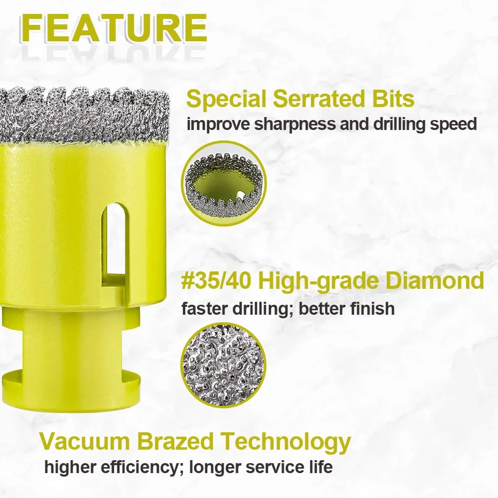Sanleetek fresa diamantata 68mm M14 per gres porcellanato