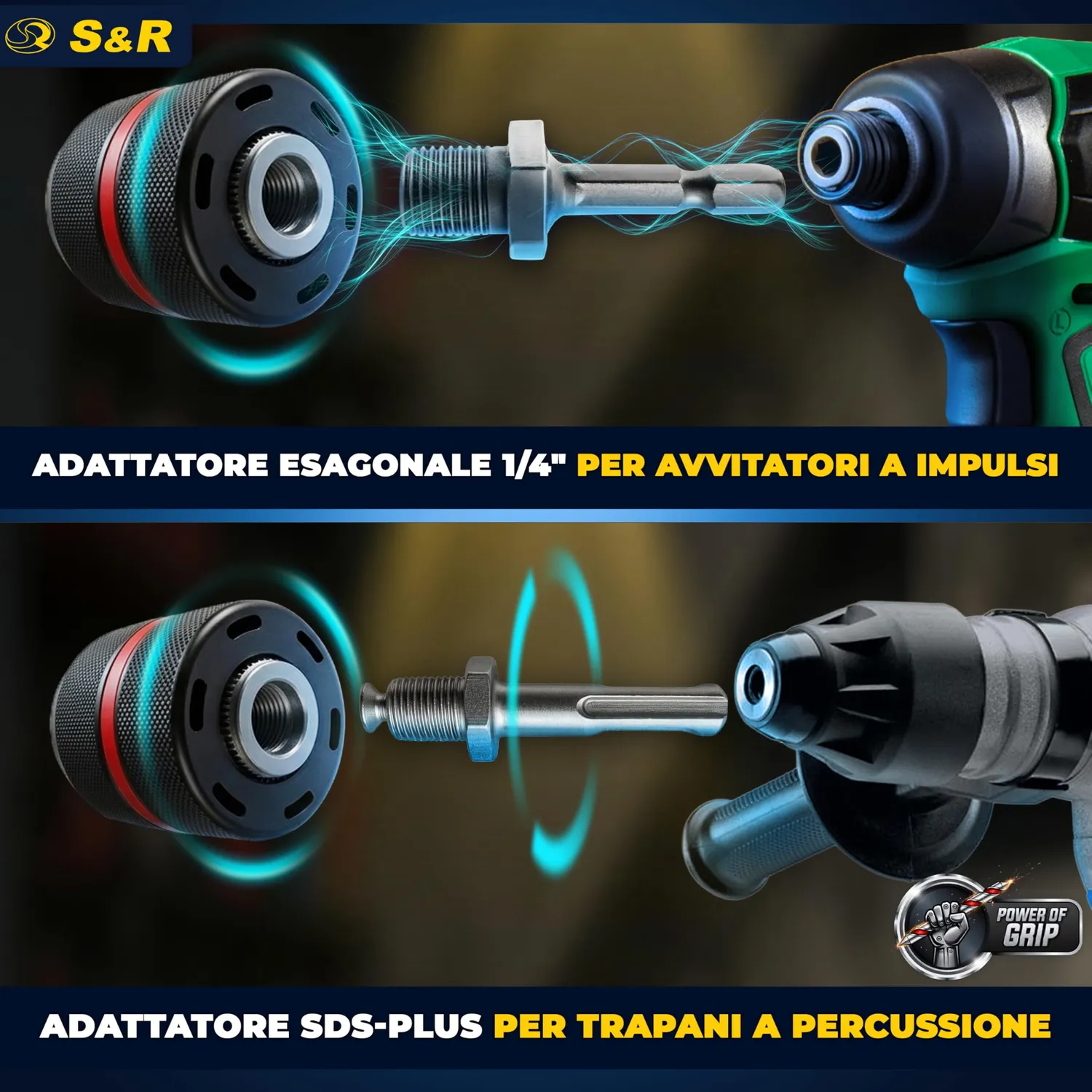 S&R Mandrino Autoserrante 1.5-13 mm SDS-Plus 1/4"