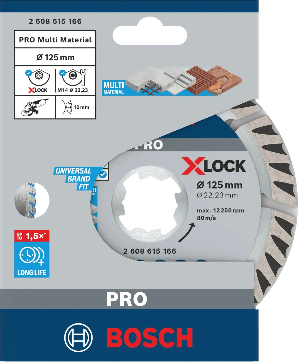 Bosch Standard disco diamantato Universal 125 mm X-Lock