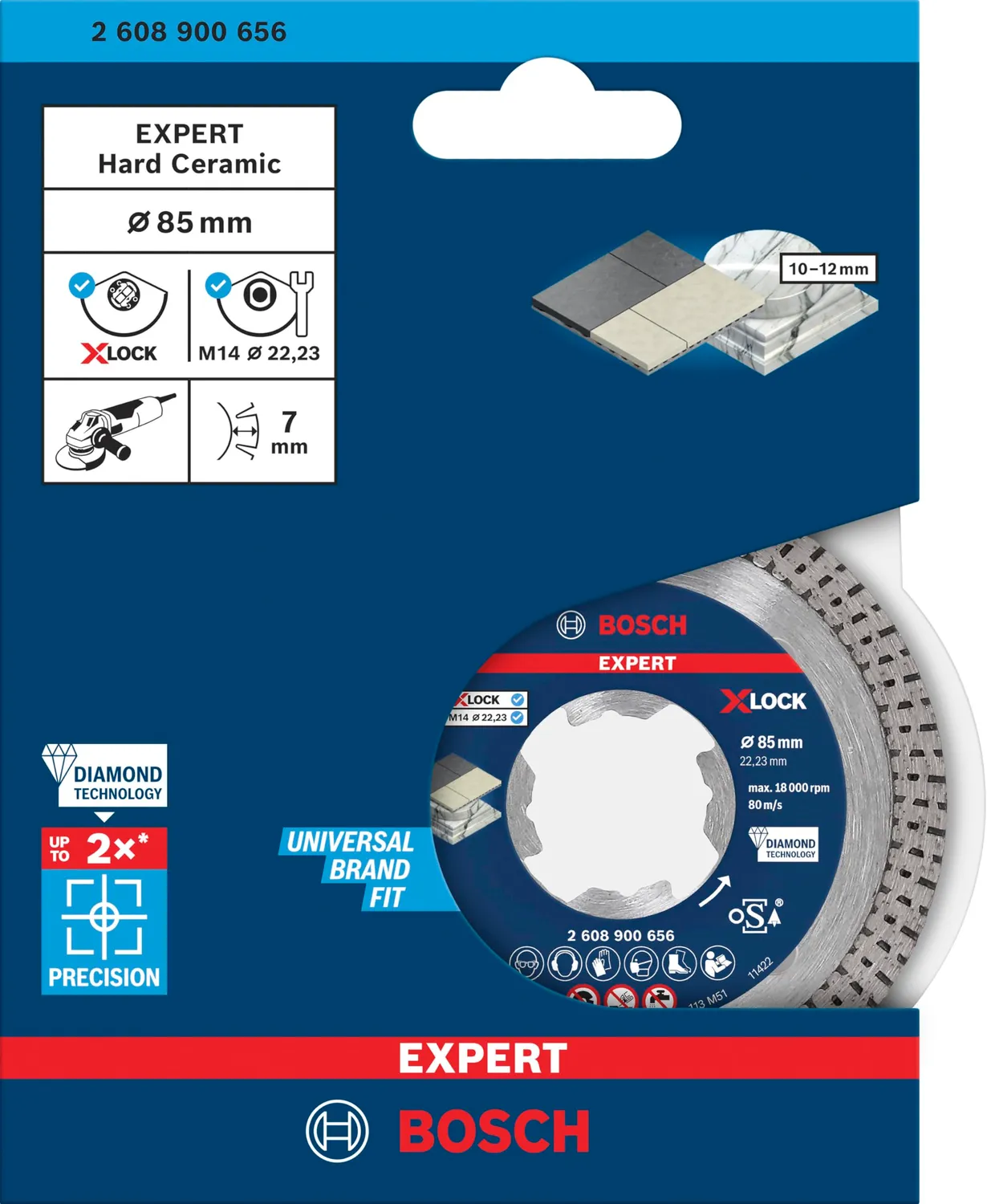 Bosch Expert Hard Ceramic Disco Diamantato 85mm X-Lock Gres