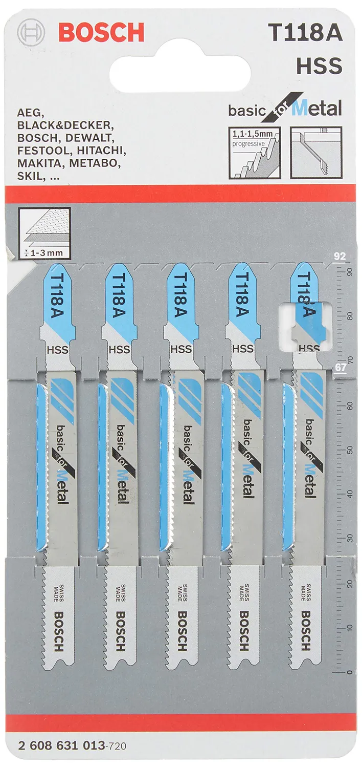 Bosch Expert T 118 AF lame seghetto 5 pz metallo