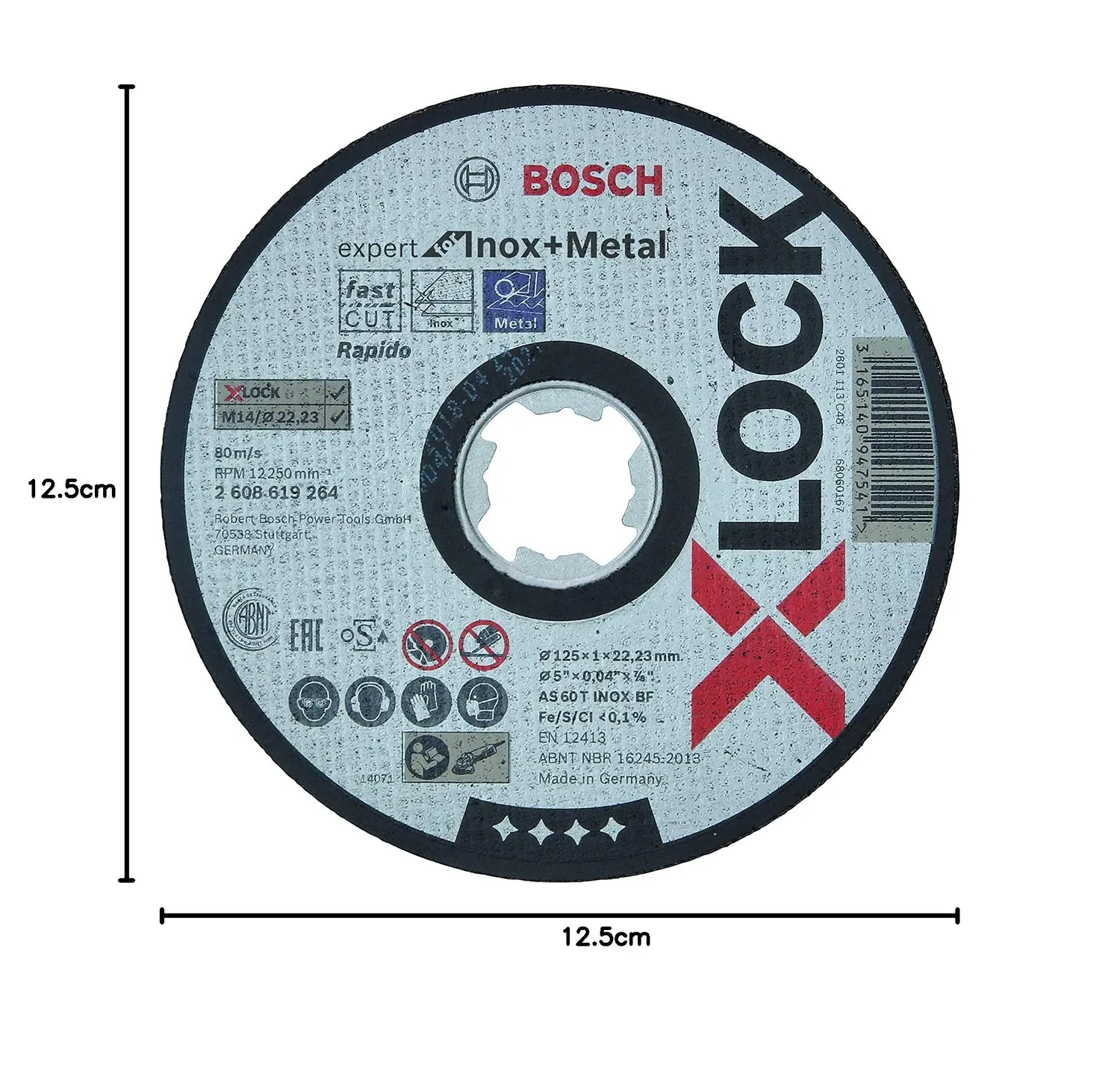 Bosch Expert PRO disco da taglio 125x1,0 mm inox X-Lock sottile
