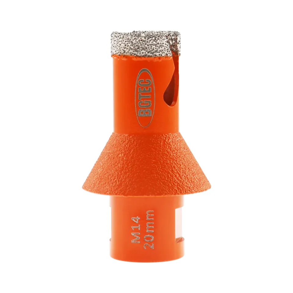 BGTEC punta diamantata smussatura 20 mm x M14 due in uno