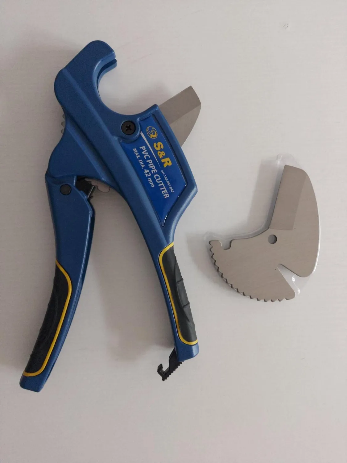 S&R tagliatubi PVC 42 mm a cricchetto con 2 lame inox