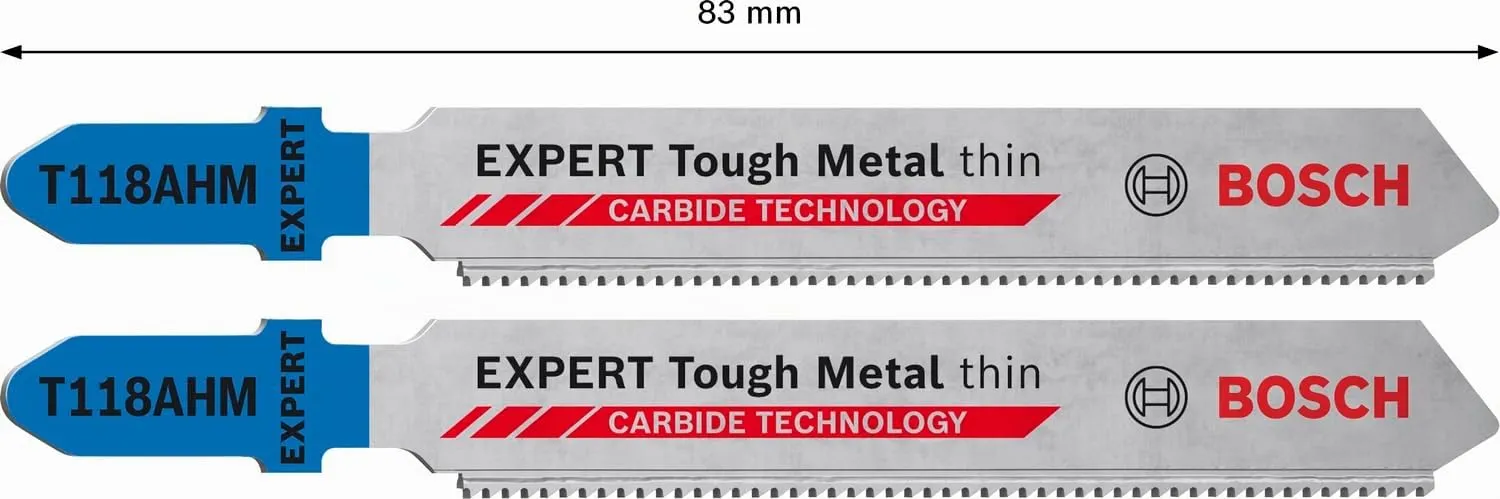 Bosch Expert T118AHM lame seghetto 2 pezzi per inox 83 mm