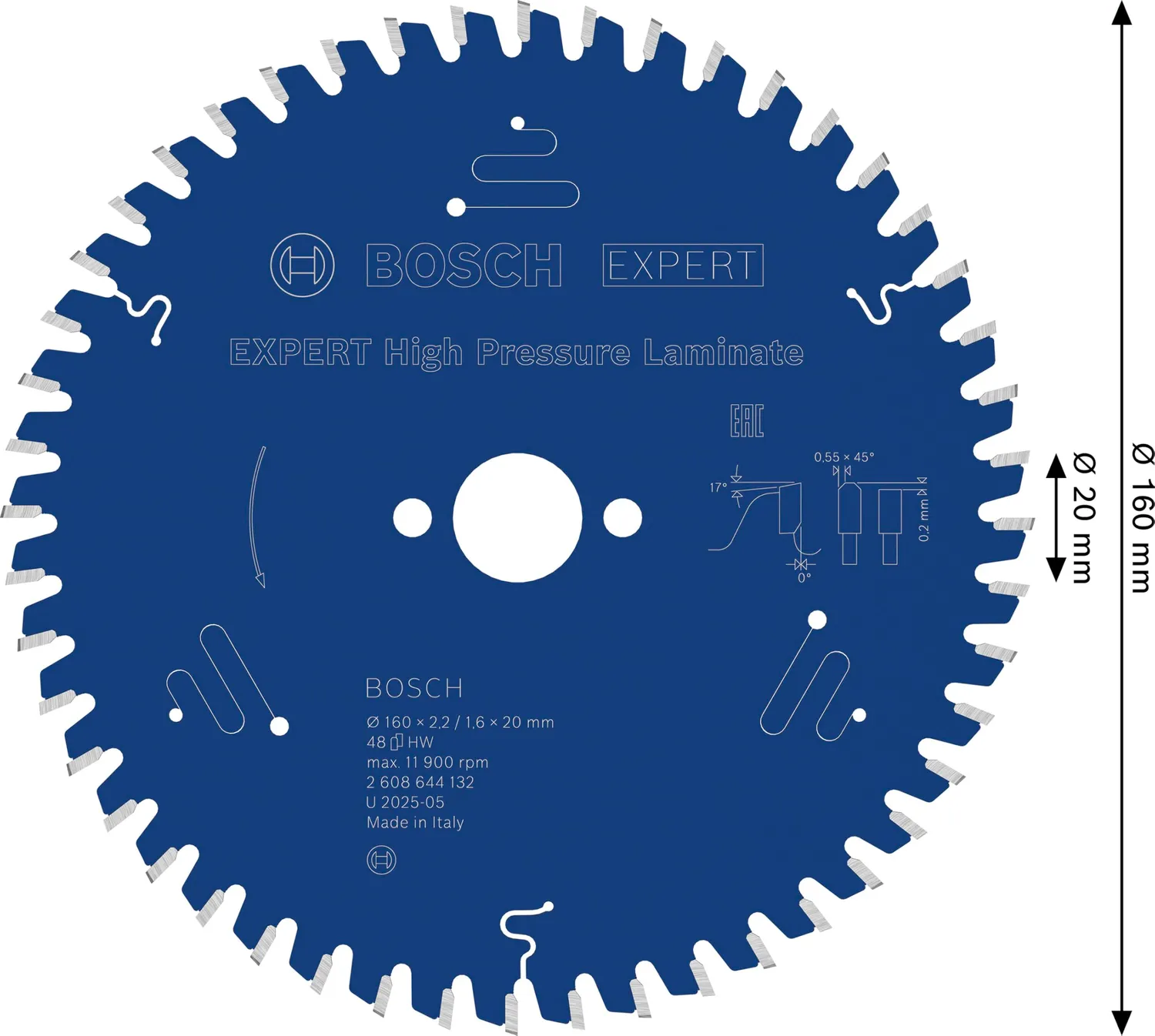 Bosch Expert High Pressure Laminate lama 160 mm HPL