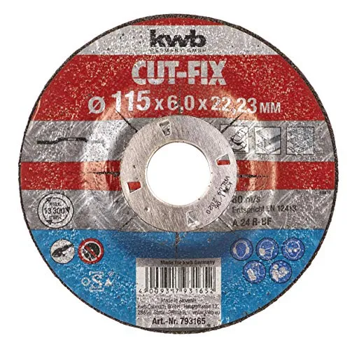 KWB Cut-Fix 793165 disco sbavo 115 mm metallo 6 mm