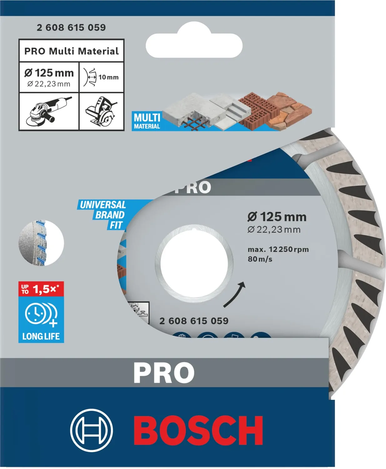 Bosch Expert disco diamantato 125 mm multi materiale 1 pz