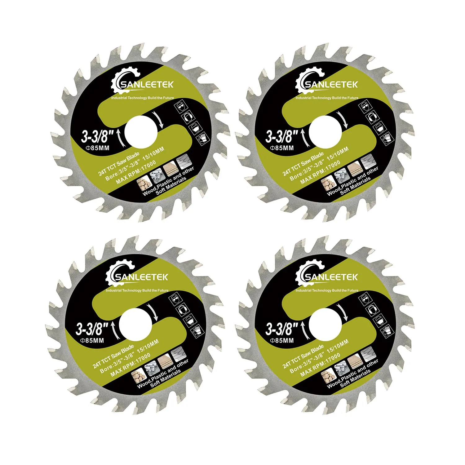 Sanleetek Lama Circolare 75 mm per Legno 5 Pezzi TCT