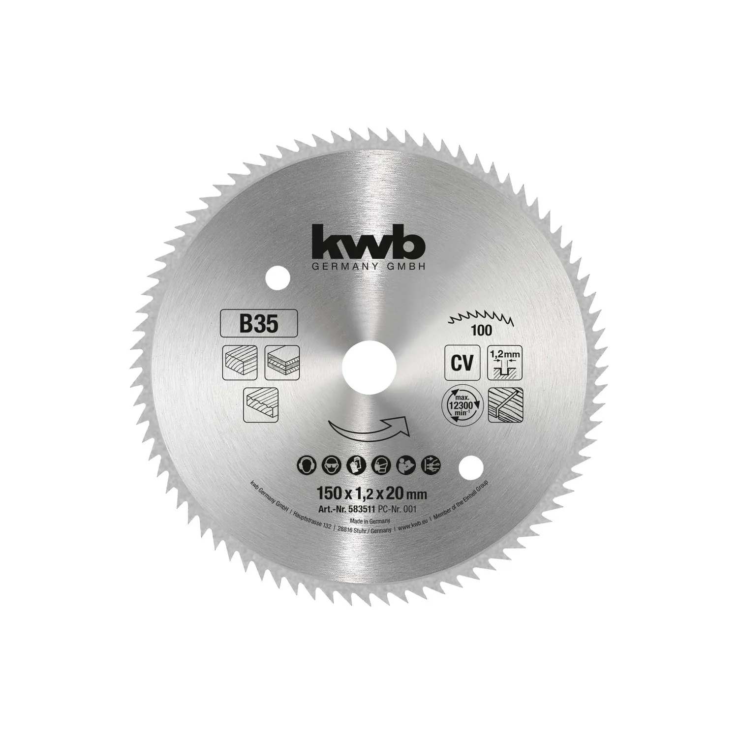 KWB lama sega circolare 150x16 mm 64 denti