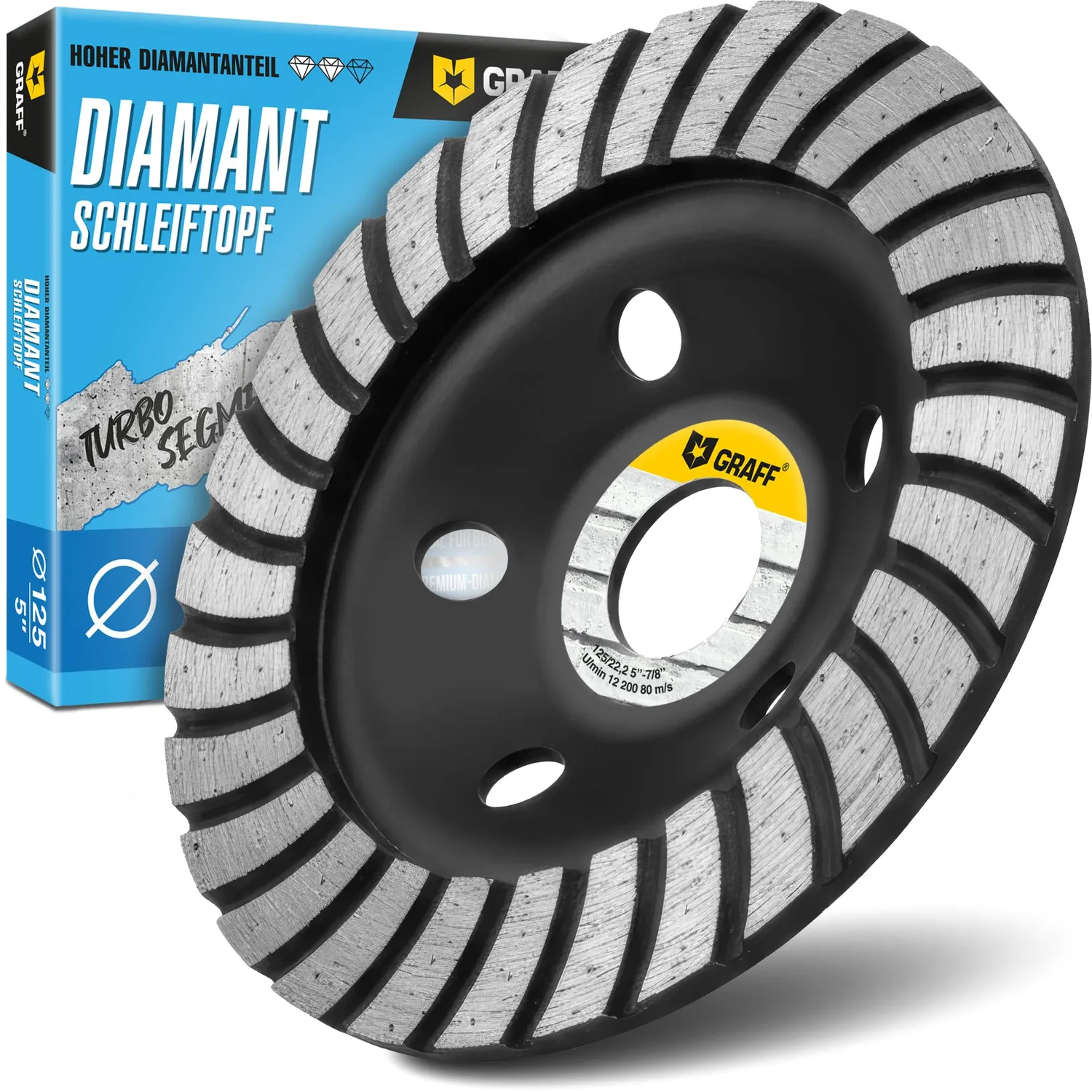 Graff Mola Diamantata a Tazza 115 mm Doppia Corona Cemento