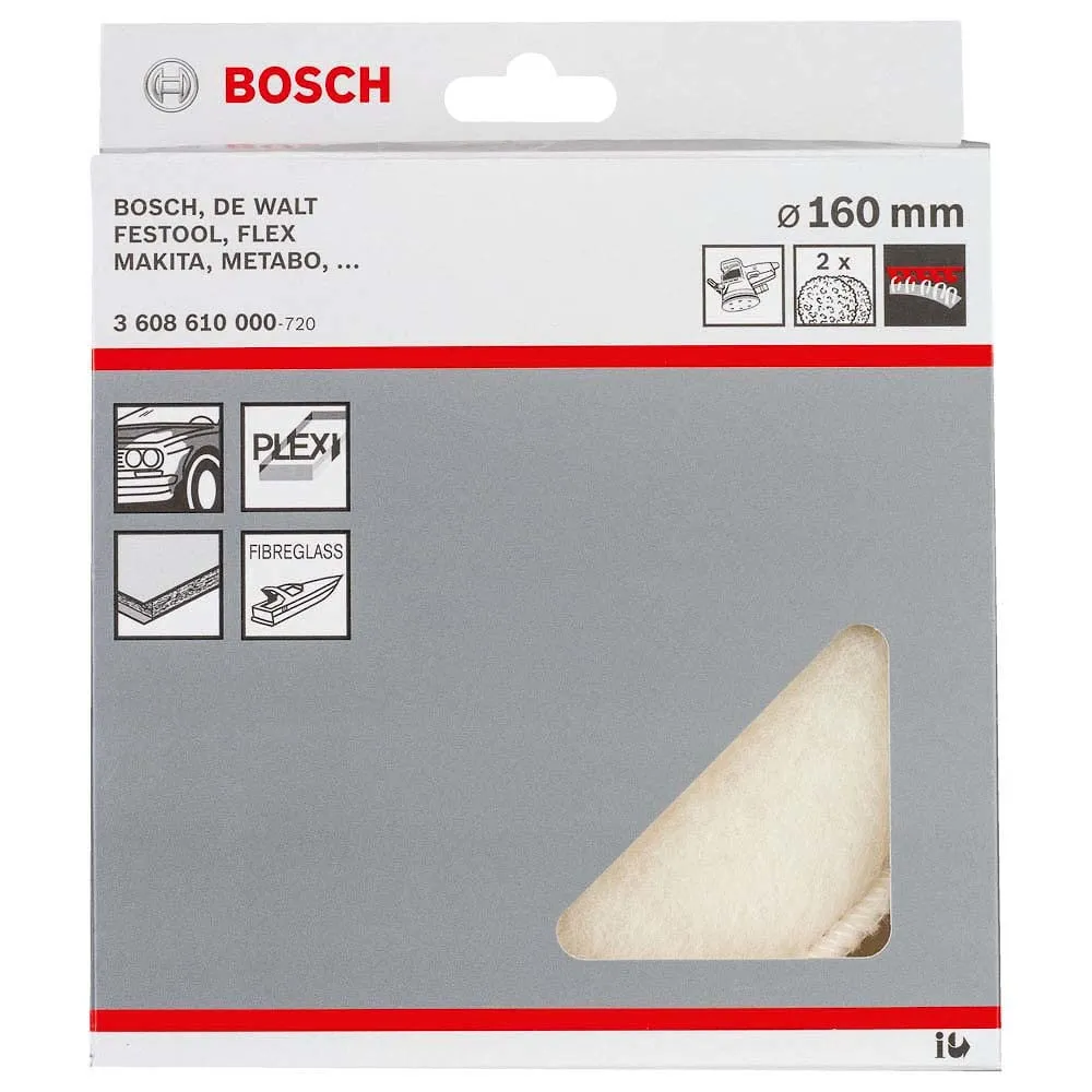 Bosch 3608610000 cuffia agnello lucidatrice 160 mm pelle