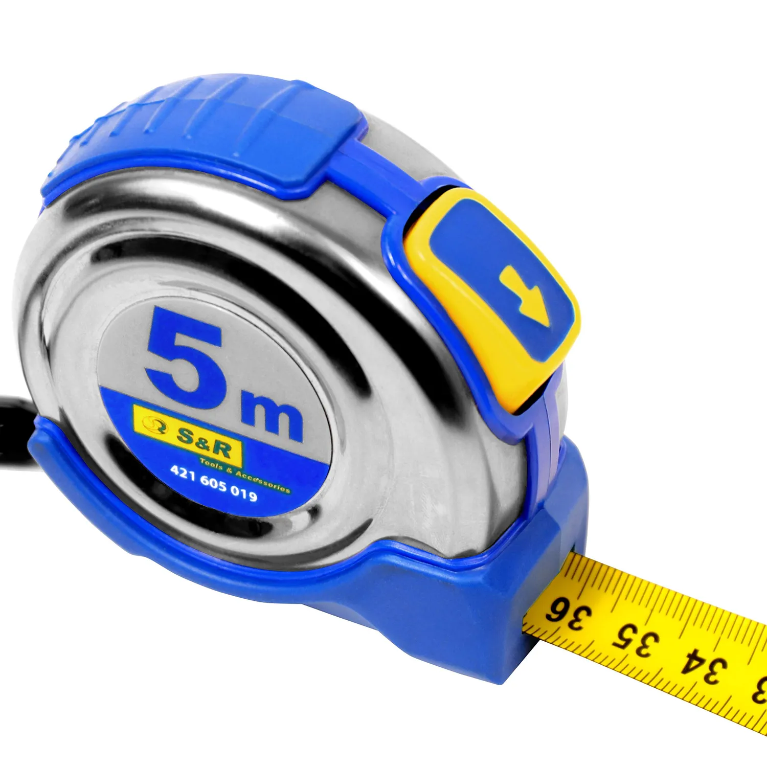 S&R Metro a nastro Ferro 5 m x 19 mm custodia inox autolock