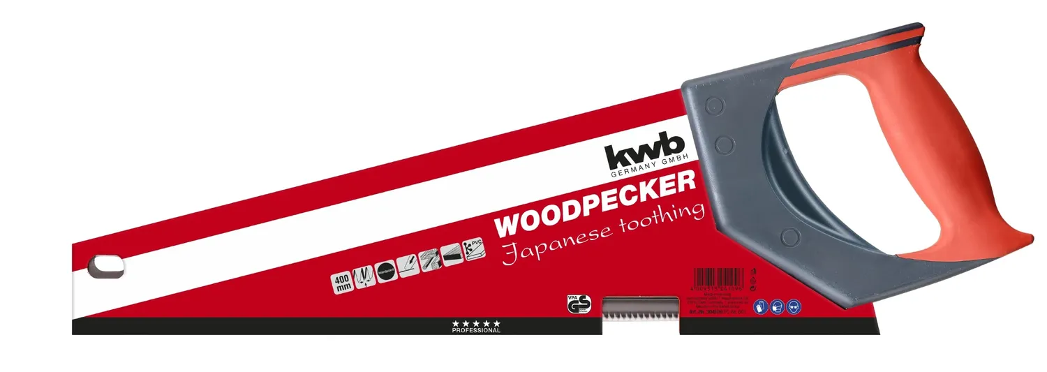 KWB Woodpecker Sega Giapponese 400 mm Denti Temprati