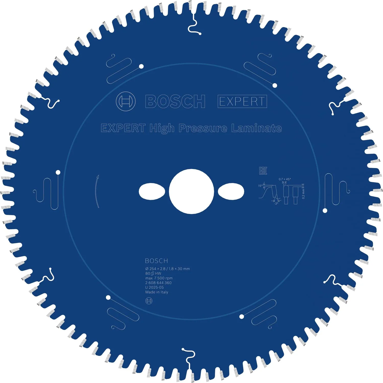 Bosch Expert High Pressure Laminate lama circolare 216 mm per HPL