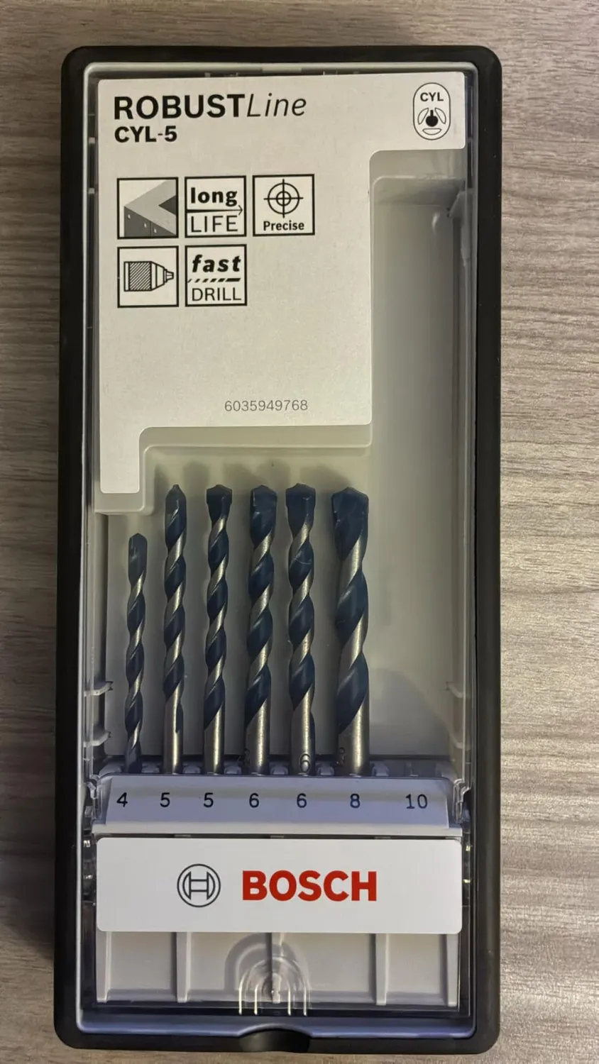 Bosch CYL-5 Set Punte Calcestruzzo 7 Pezzi 4-10 mm