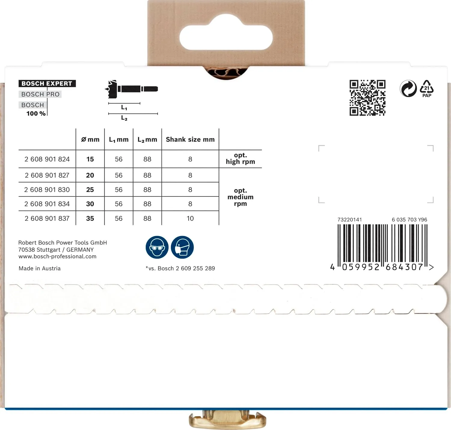 Bosch Expert Wood Forstner punte legno 15-35 mm 5 pz duro