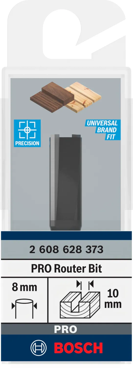 Bosch Expert fresa standard legno 8x25mm gambo 8mm 2 taglienti