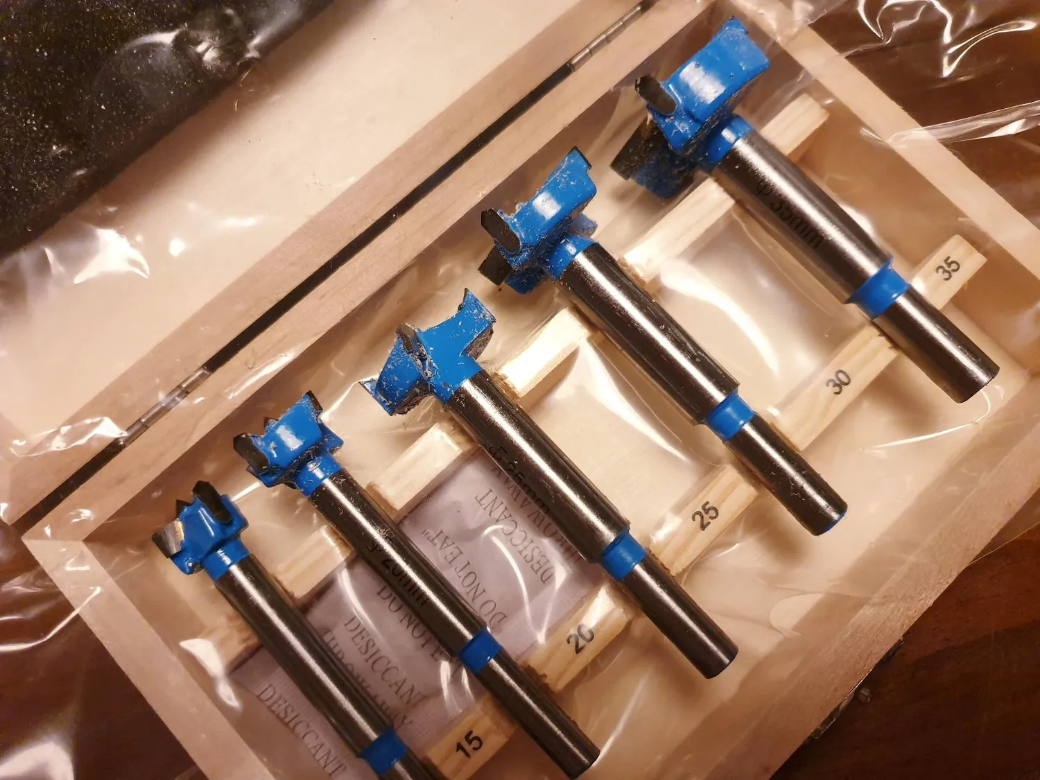 S&R Forstner Set 5 Punte Legno 15-35 mm scatola legno