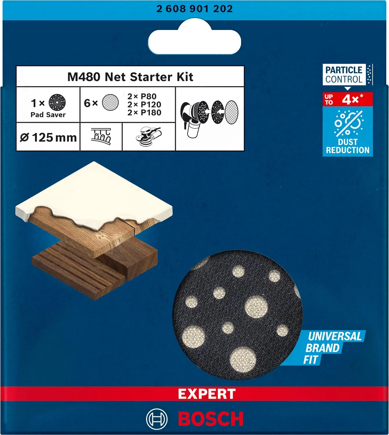 Bosch Expert M480 Dischi Abrasivi Rete 125 mm 7 pz