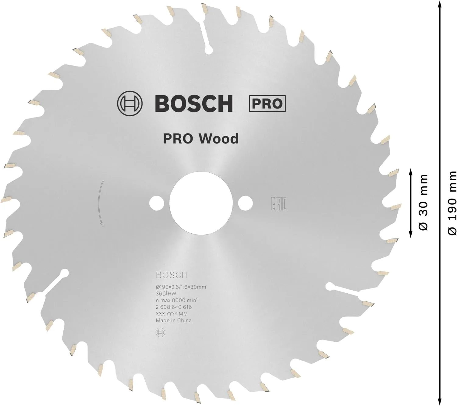Bosch Expert PRO Wood lama circolare 190 mm 36 denti legno