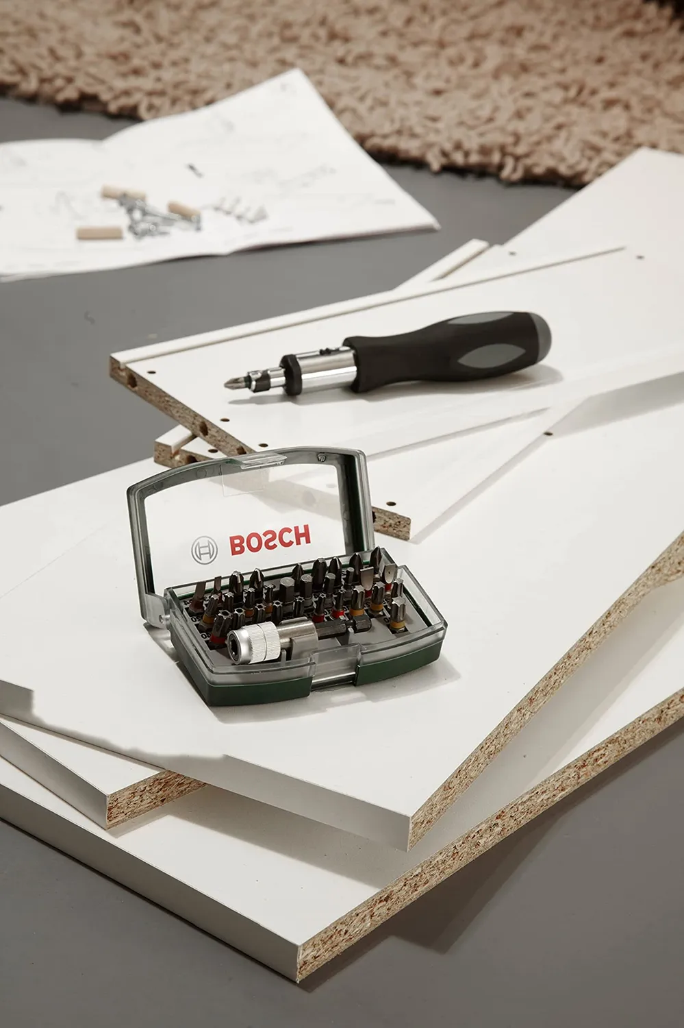 Bosch Rainbow Set 32 inserti avvitamento con portainserti