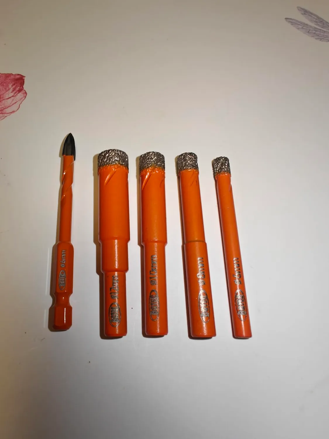 BGTEC set punte diamantate 6-12 mm 5 pezzi con carburo