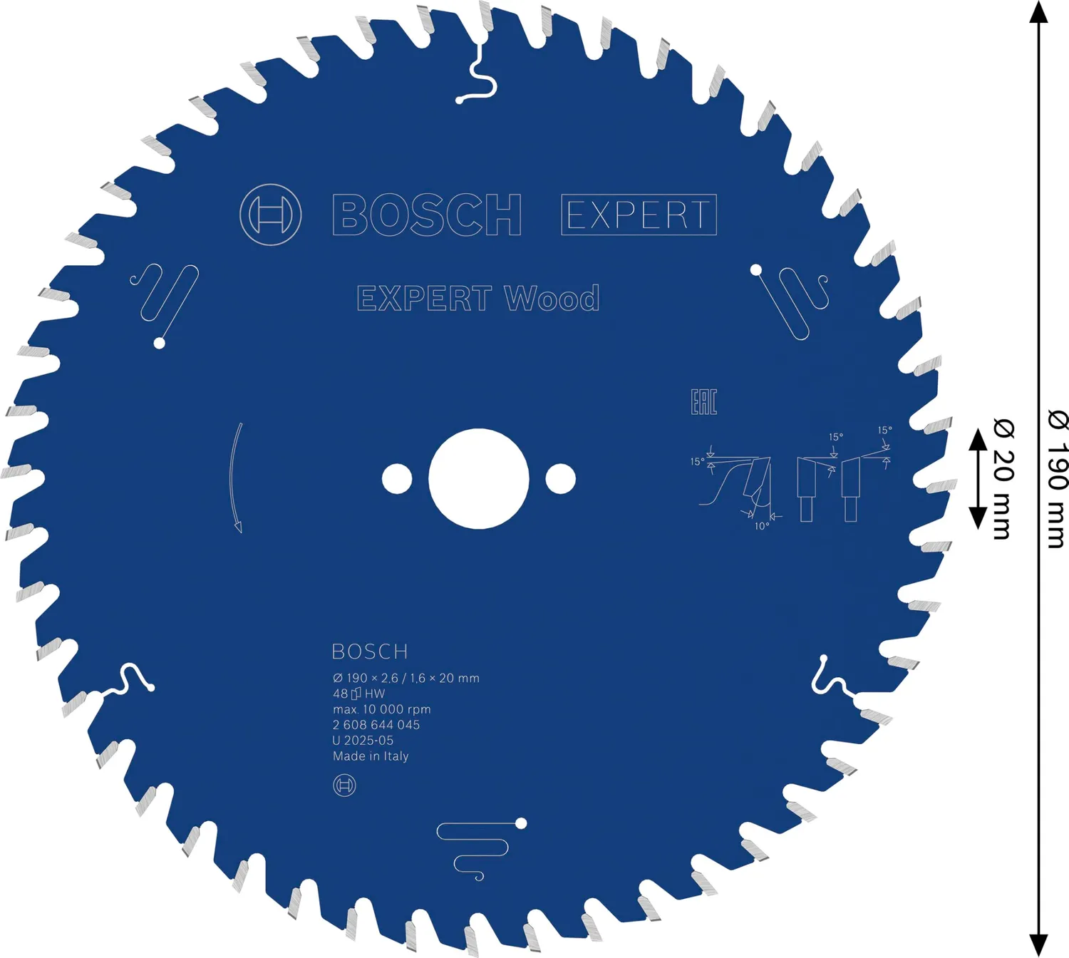 Bosch Expert lama circolare 1 pz legno cablata