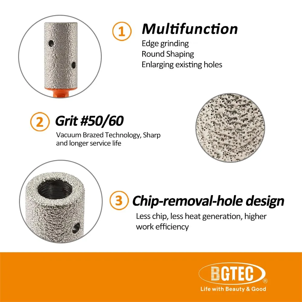 BGTEC fresa dito diamantata 25 mm esagonale gres uso secco