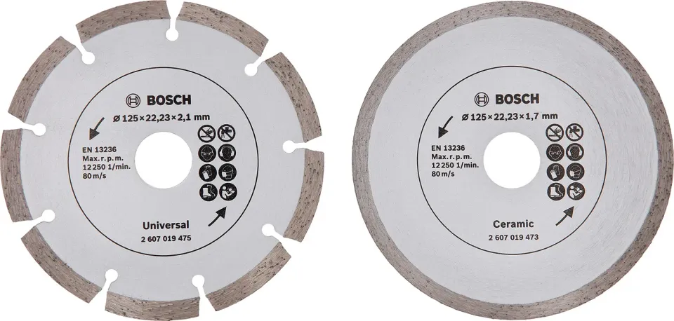 Bosch disco diamantato Ø 125 mm 2 pz piastrelle cemento