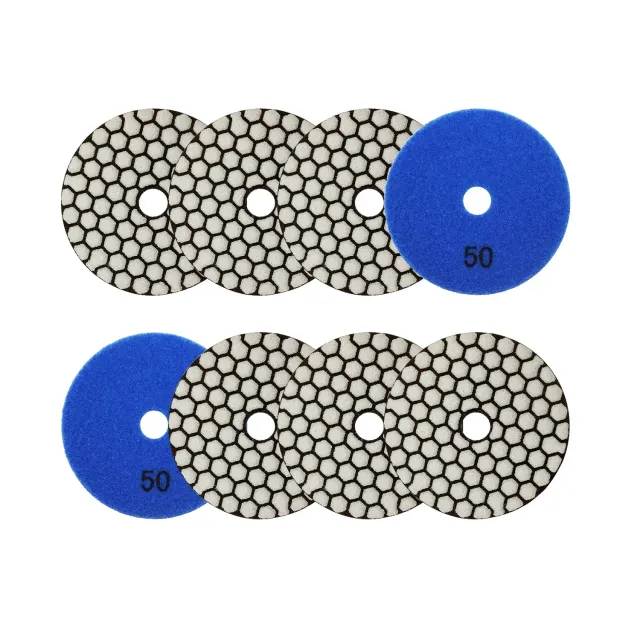 Sanleetek tamponi lucidatura diamantati 100 mm grana 50 8 pezzi