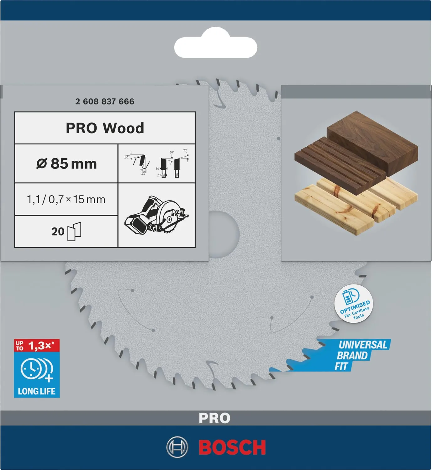 Bosch Expert PRO Wood lama circolare 85 mm 20 denti