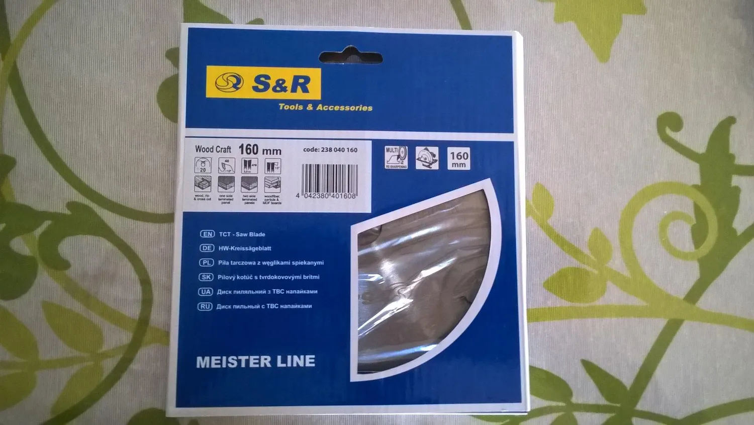 S&R Meister Wood Lama Circolare 160x20 40 Denti per Legno