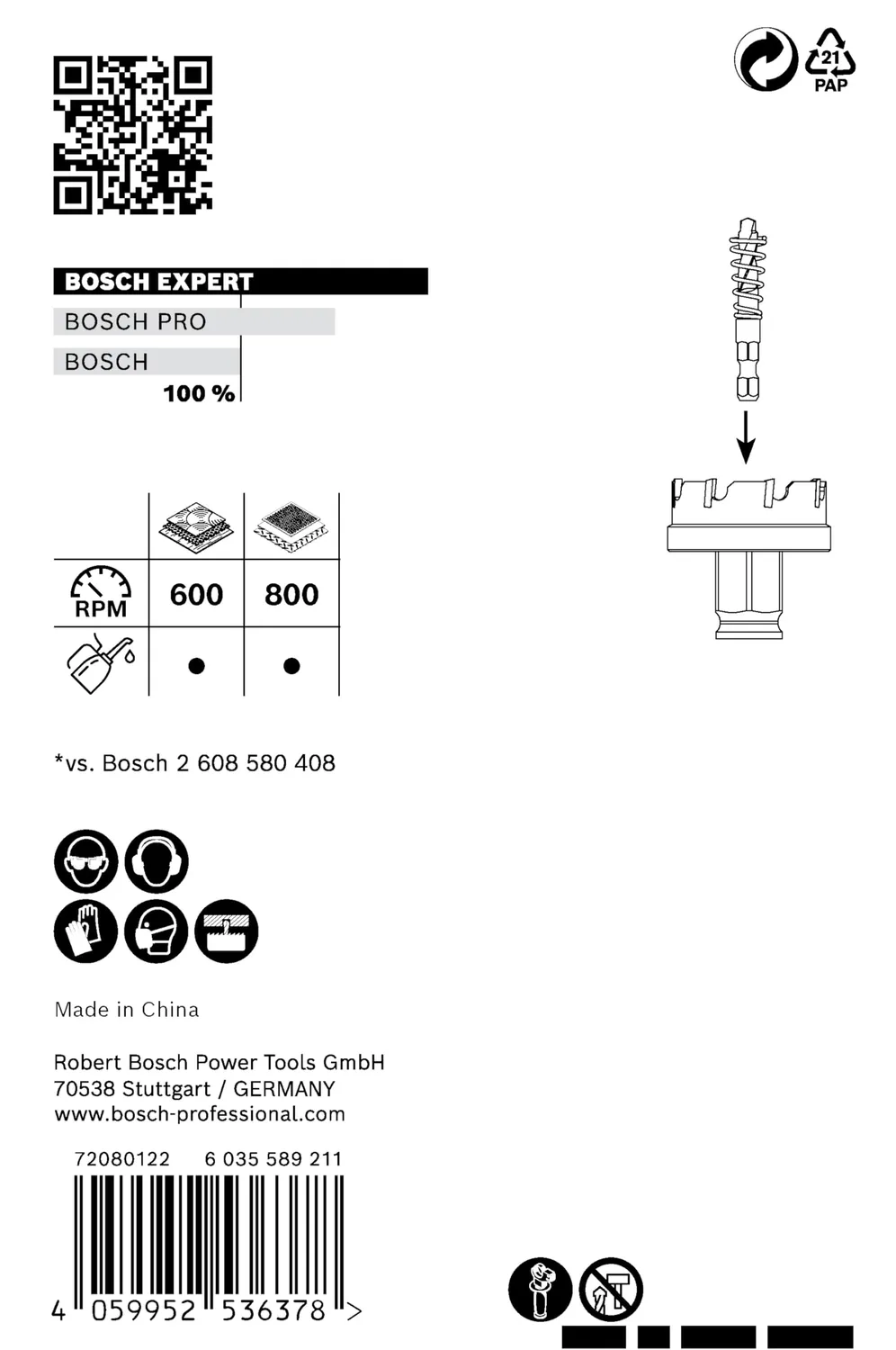 Bosch Expert Sheet Metal sega a tazza 20 mm inox