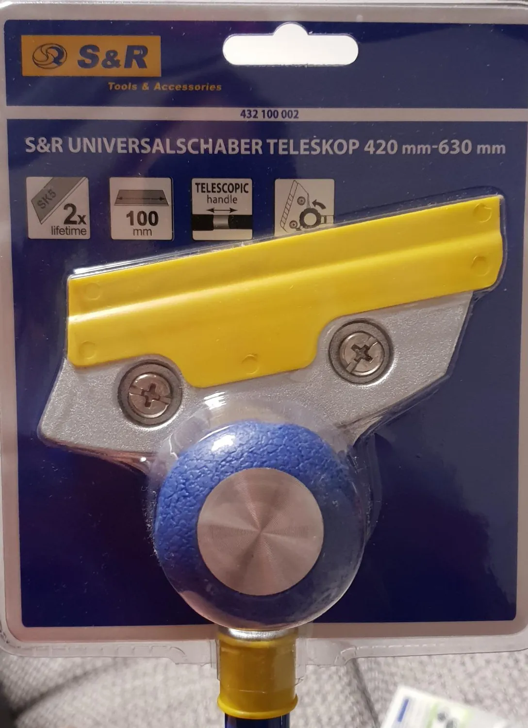 S&R raschietto telescopico 420-630 mm lama 100 mm