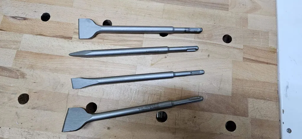 Schwabenbach SDS-Plus Set Scalpelli 250 mm 4 Pezzi per Cemento