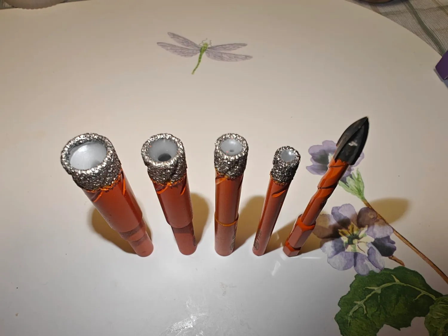 BGTEC set punte diamantate 6-12 mm 5 pezzi con carburo